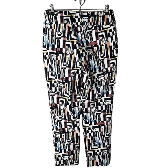 LISETTE L. Montreal Size 8 Pant Ellen Retro Print Slim Ankle Pull On Stretch - Picture 4 of 9